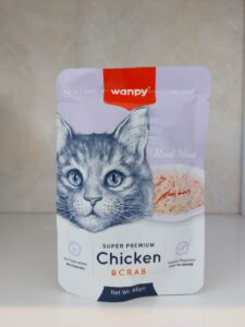 پوچ گربه سوپر پرمیوم ونپی با طعم مرغ و خرچنگ