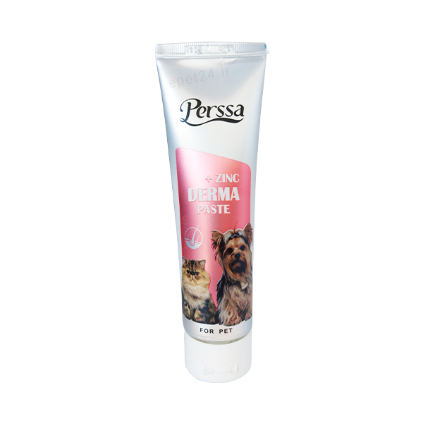 خمیر تقویت پوست مو سگ و گربه پرسا مدل plus zinc Paste Derm