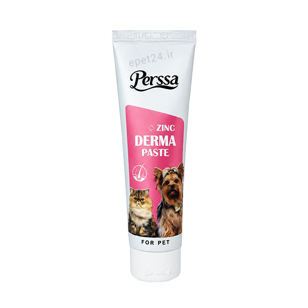 خمیر تقویت پوست مو سگ و گربه پرسا مدل plus zinc Paste Derm